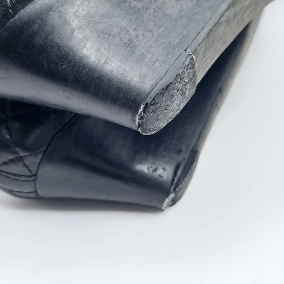 Tory Burch Black Quilted Wedges with Gold Logo - Picture 7 of 15